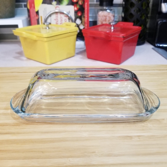Anchor Hocking Clear Glass Butter Dish 1/4lb Covered Butter Keeper - Picture 9 of 9